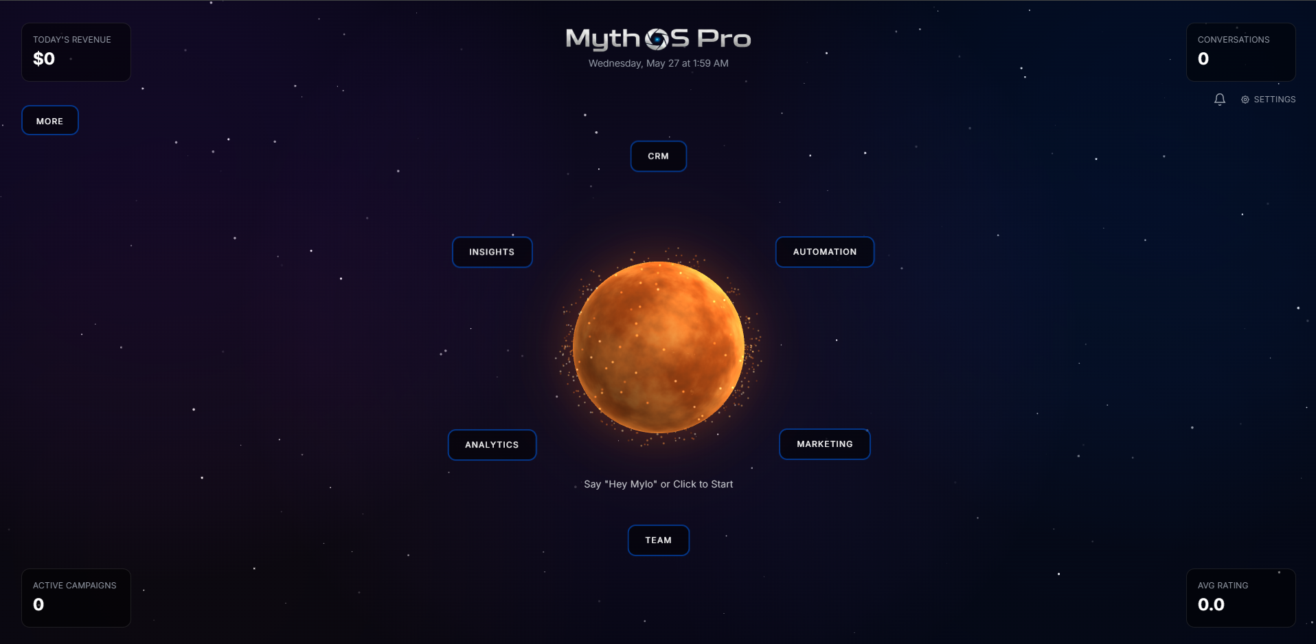MythOS Pro Dashboard